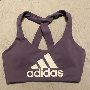 Purple adidas sports bra